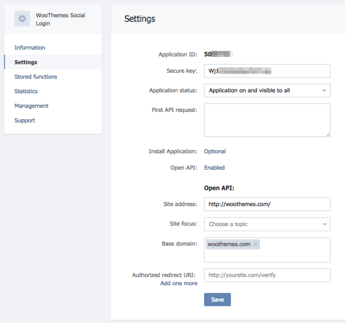 WooCommerce Social Login VK step 3