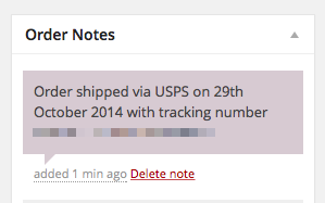 Tracking Information Customer Note