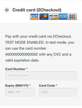 The 2Checkout Form