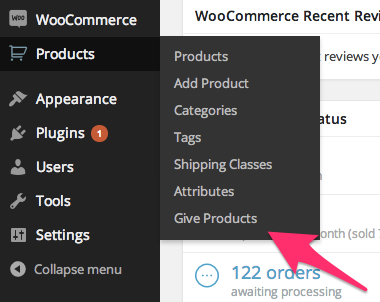 WooCommerce Give Products