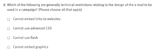 An example of a multiple choice question with more than one right answer.