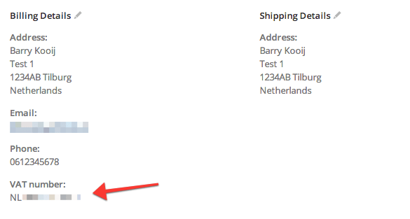 You can view the customer VAT number via your order details.