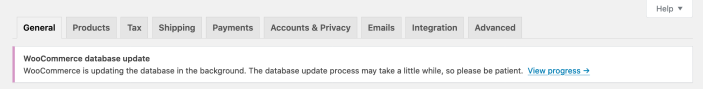 WooCommerce Updating admin banner notice