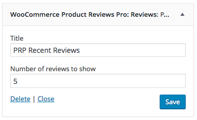 WooCommerce Product Reviews Pro: Add Widget