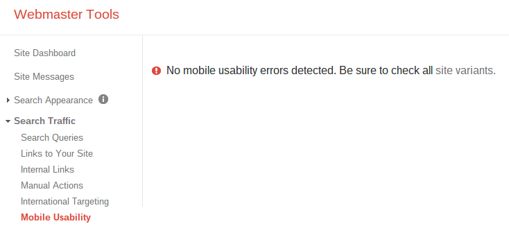 no mobile errors