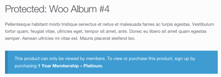 WooCommerce Memberships product view restricted