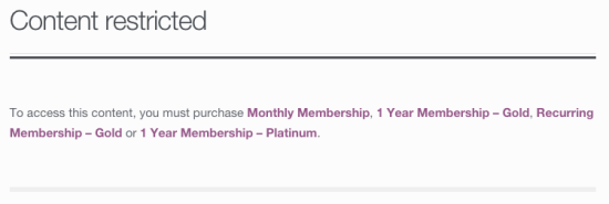 WooCommerce Memberships redirect to page