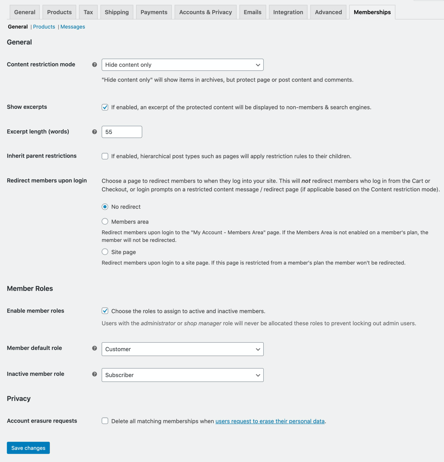 WooCommerce Memberships Settings Documentation - WooCommerce