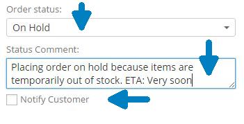 Edit Order: Order Status Change Notifier