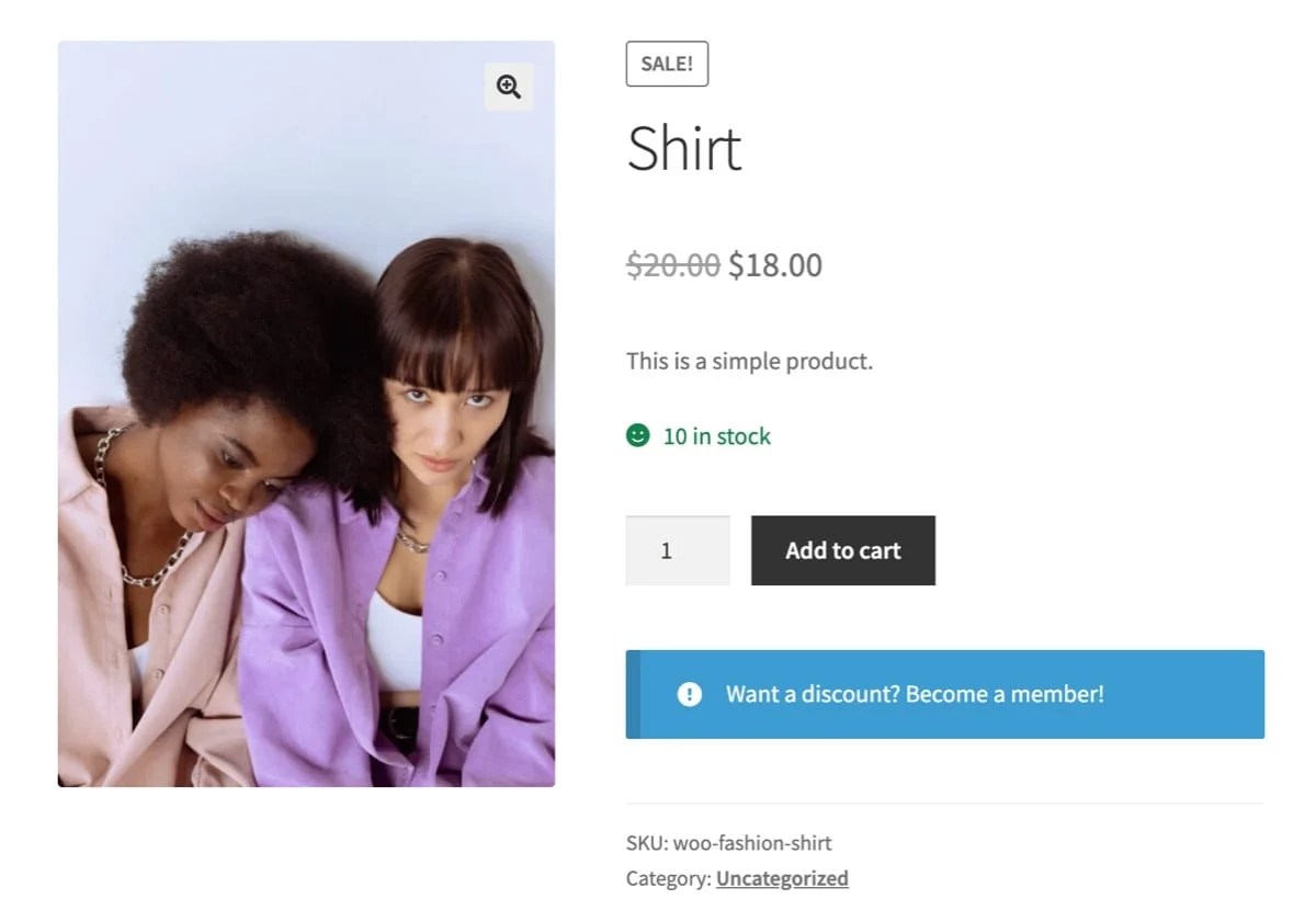 prompt to become a members and qualify for a discount