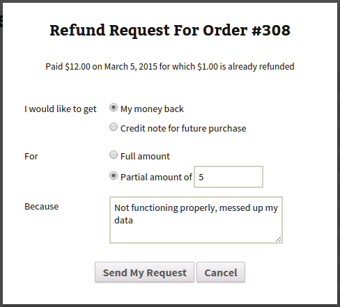 webdrop in refund