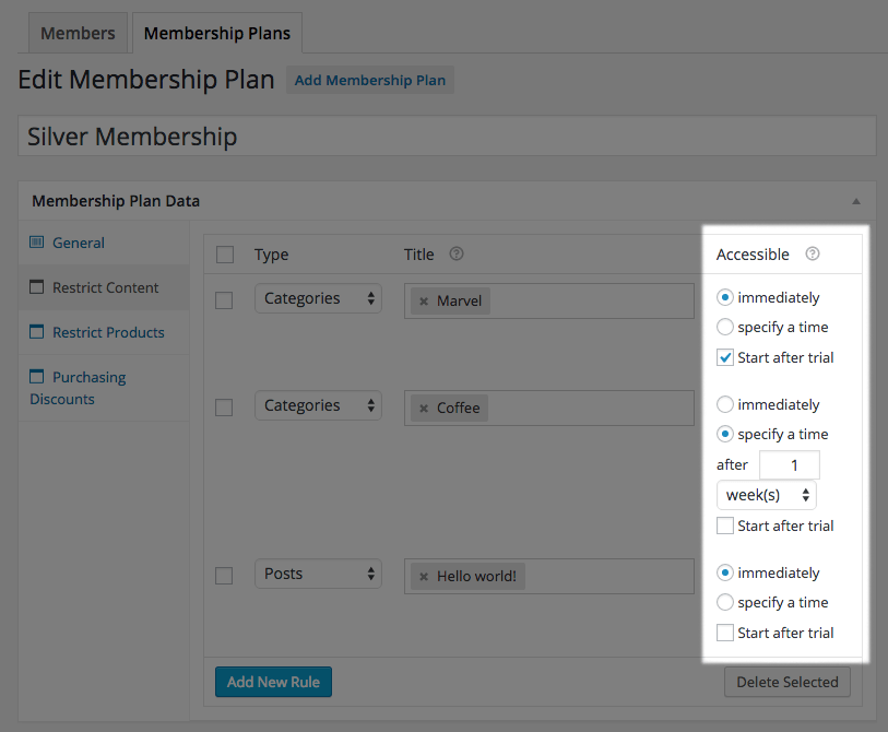 WooCommerce Memberships Plugin for WordPress