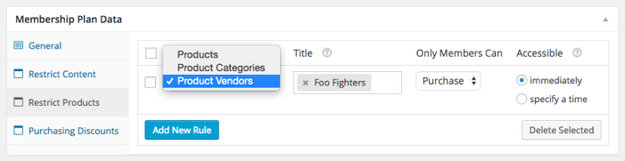 WooCommerce Memberships Product Vendors