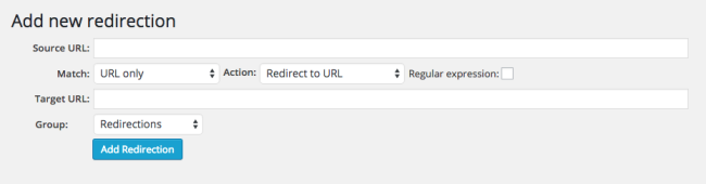The Redirection plugin allows you to create URL redirects within WordPress.
