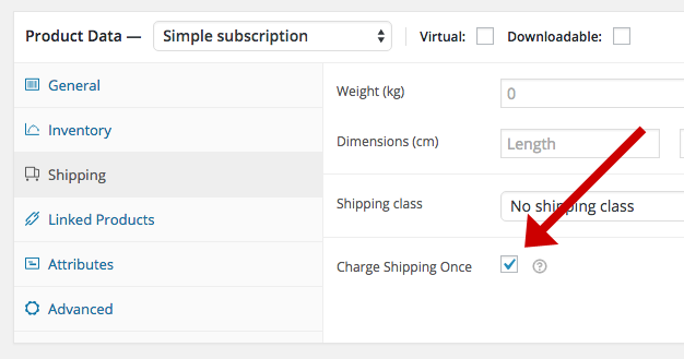 One Time Shipping Checkbox on Edit Product Screen