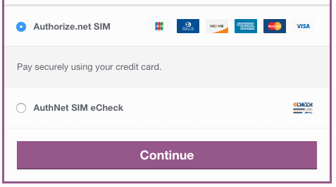 WooCommerce Authorize.Net SIM credit card form
