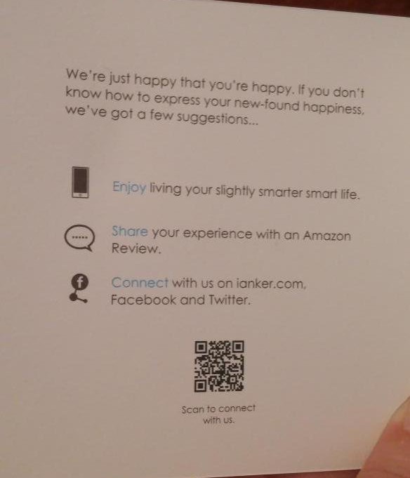 This is a clever way to connect with customers, and Ankers focus on satisfaction shines through in their tone.