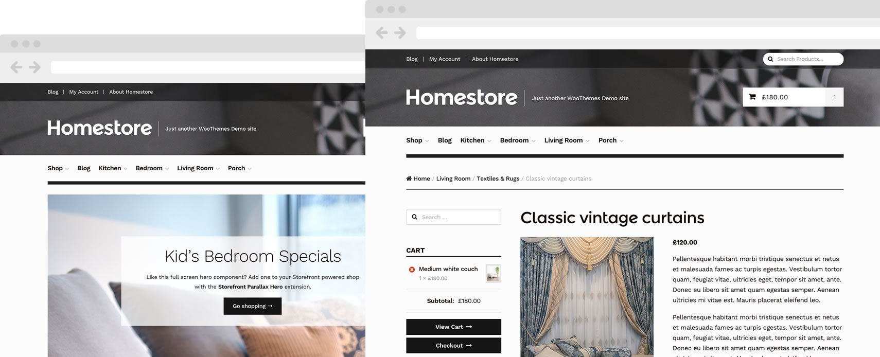 department store website