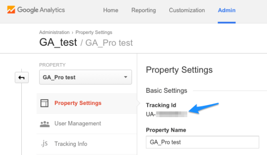 WooCommerce Google Analytics Pro: Copy Tracking ID