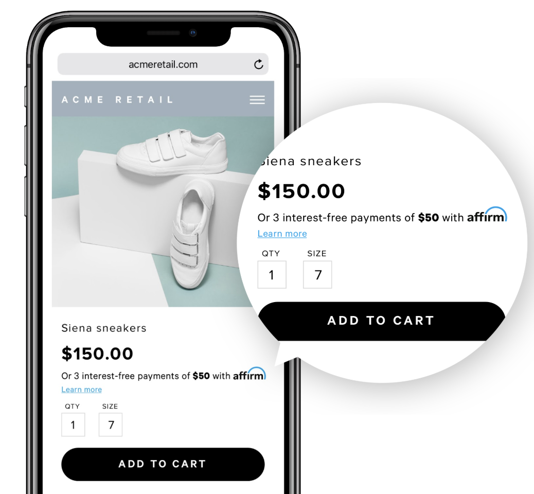 buy sneakers with affirm