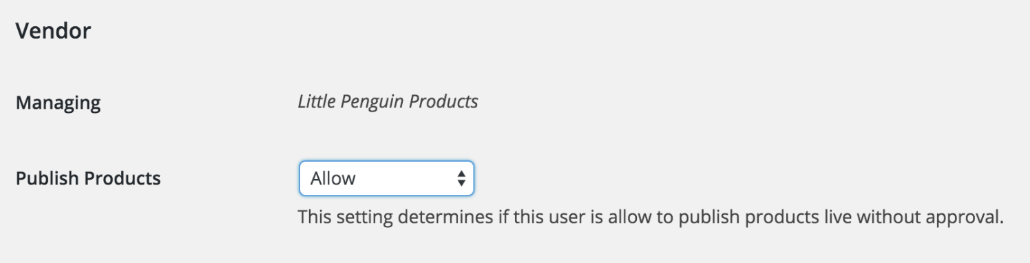 Trust your vendors? You can enable instant publishing for new products from their individual WordPress user profiles.