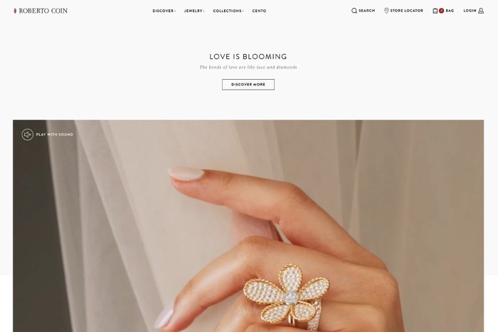 Screenshot of Roberto Coin