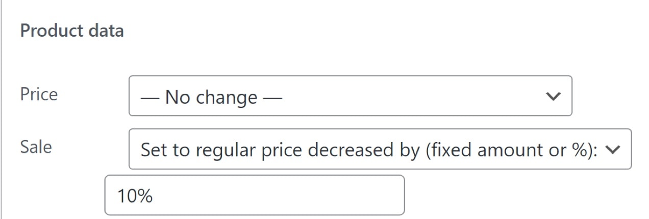 setting sales price in product data