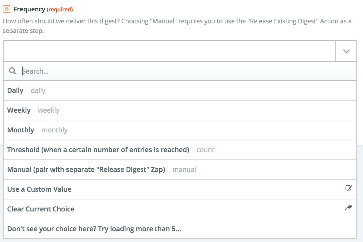 zapier-digest-frequency
