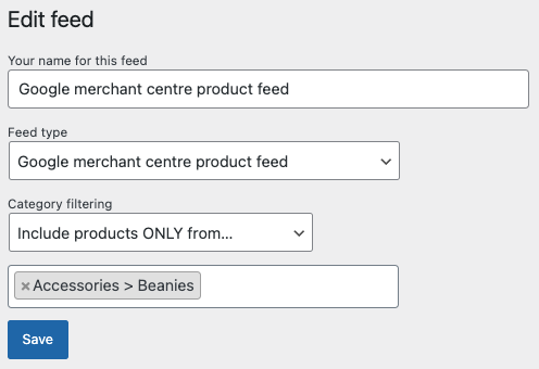 Google Product Feed Feed generation options Documentation WooCommerce