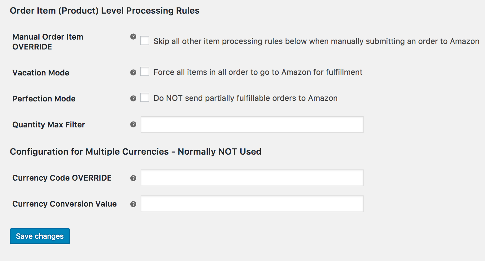 WooCommerce Amazon - Product Rules