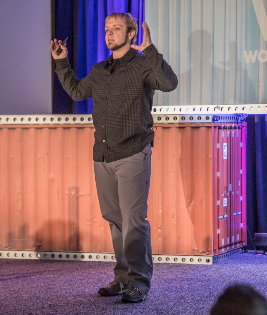 Curtis McHale on Stage at WooConf