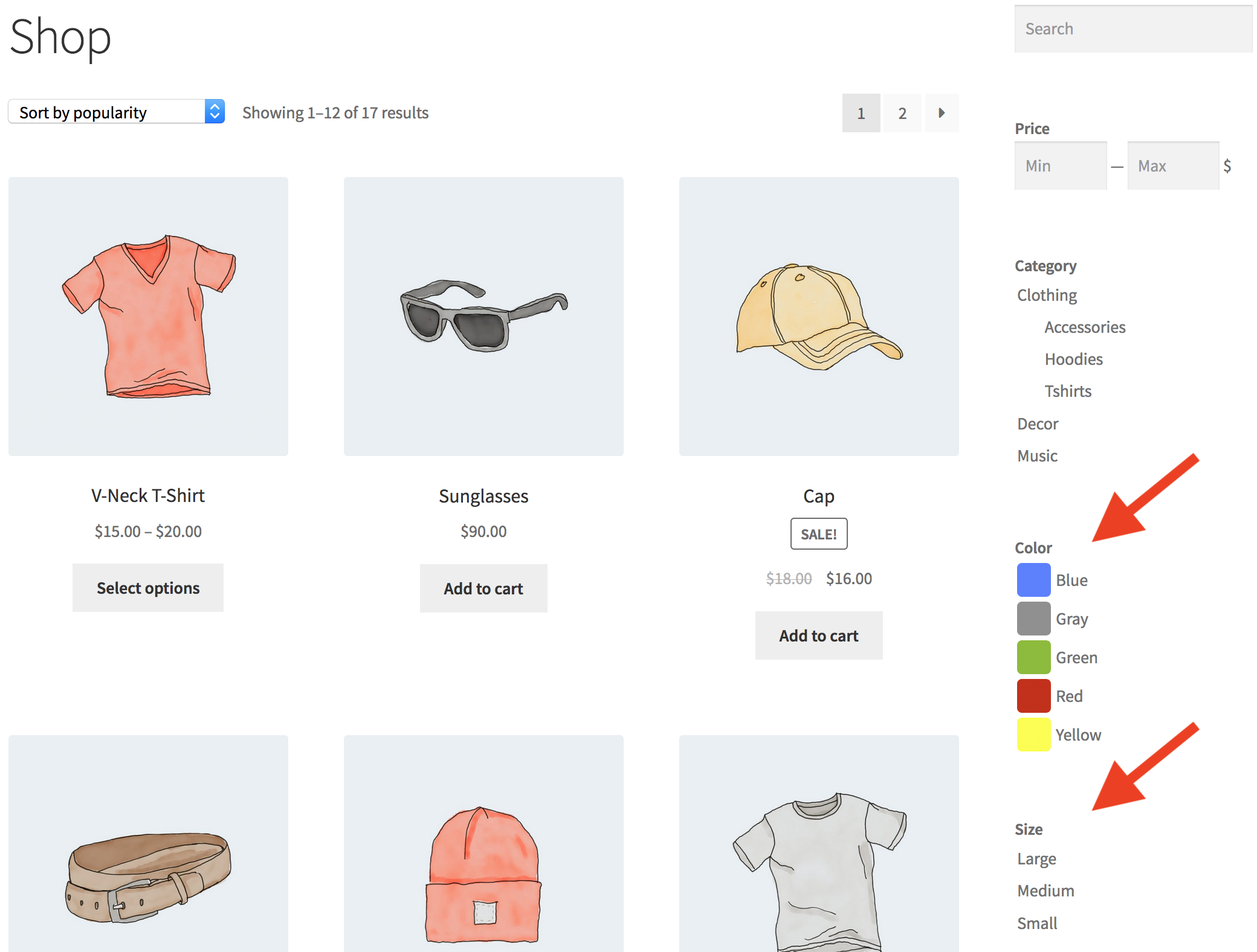 Filter – Attributes - WooCommerce