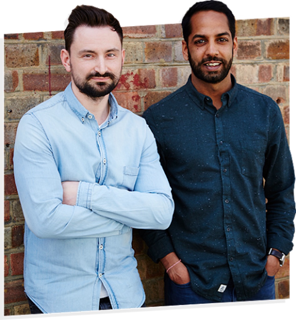 Neil Whippey and Shami Radia, the founders of Eat Grub