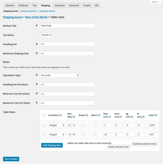 Table Rate Shipping has an interface to make it easier to configure your shipping rates
