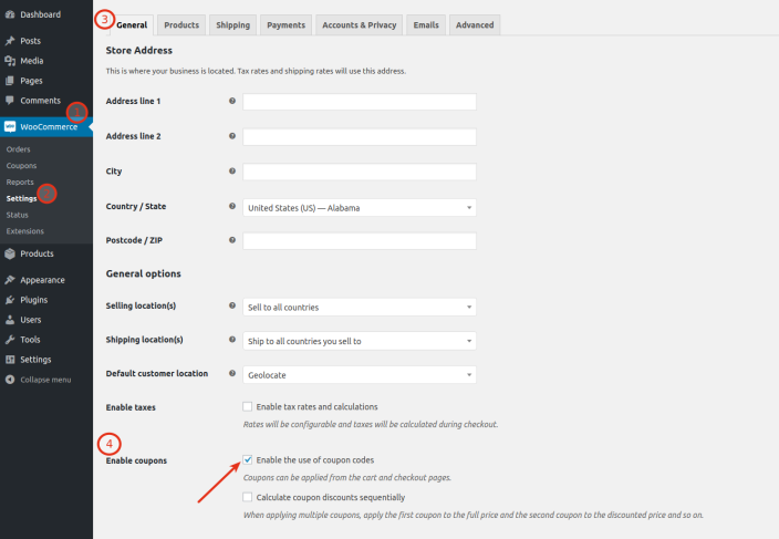 Enable Coupons in WooCommerce