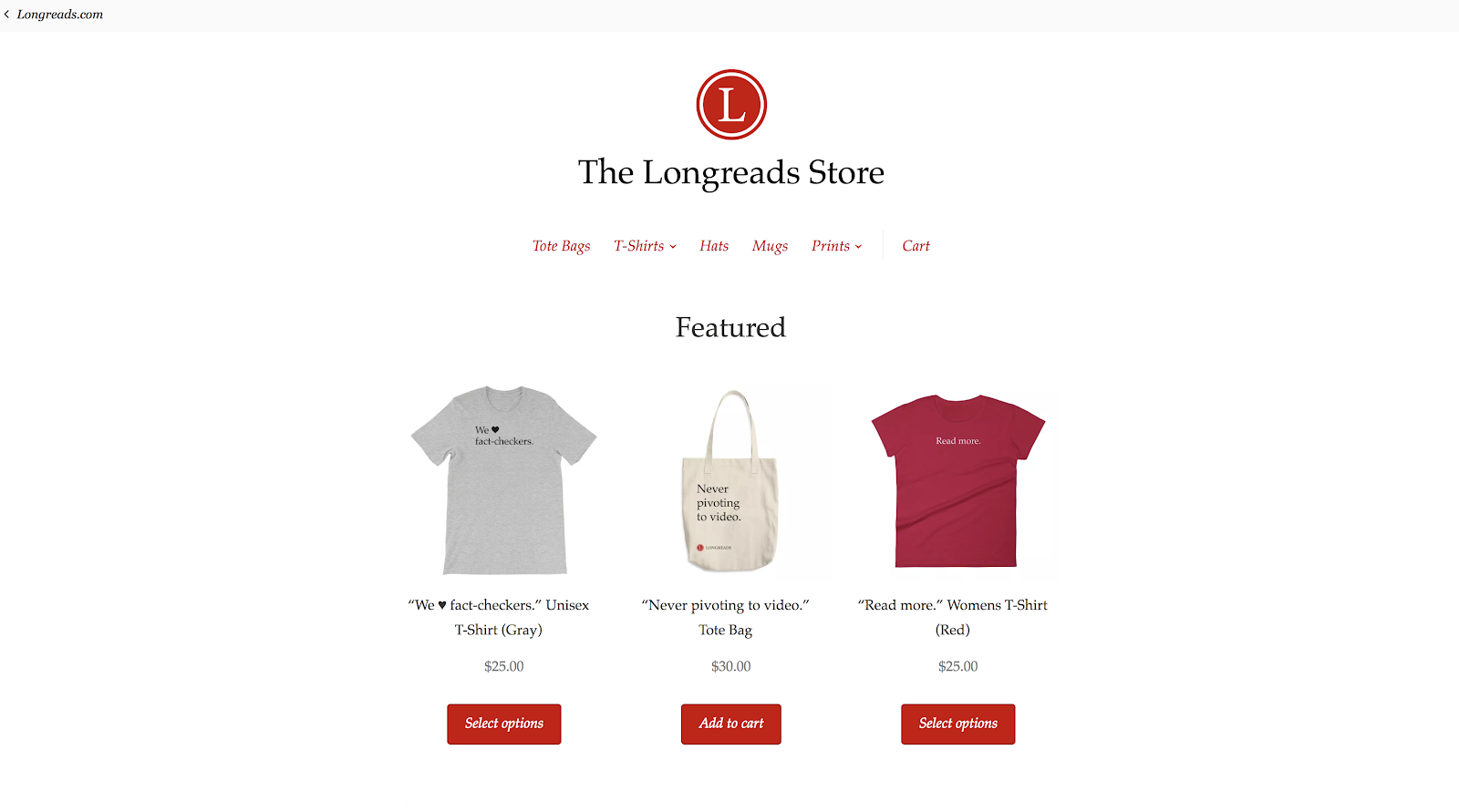 Building the Longreads Store with Printful and WooCommerce