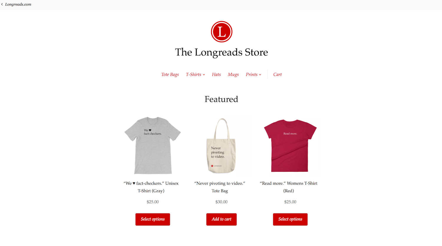 Building the Longreads Store with Printful and WooCommerce