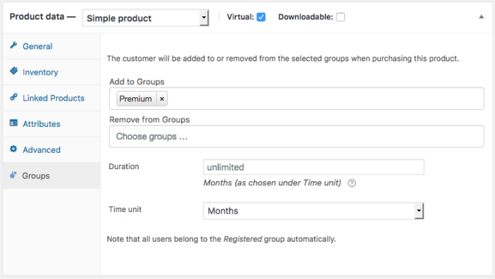 Unlimited Membership - Product Data - Groups