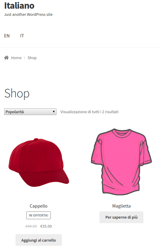 WooCommerce MultilingualPress IT products