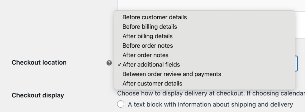 Order Delivery for WooCommerce Delivery details location for classic editor