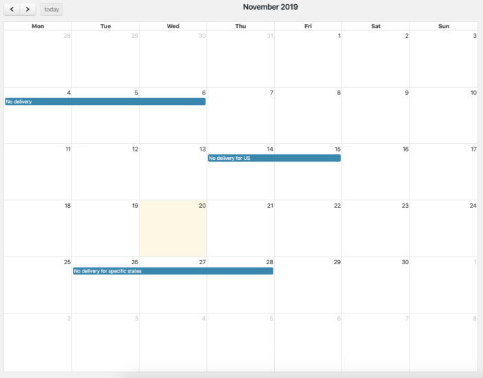 Order Delivery for WooCommerde delivery calendar