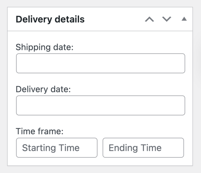 Order Delivery for WooCommerce order delivery meta box