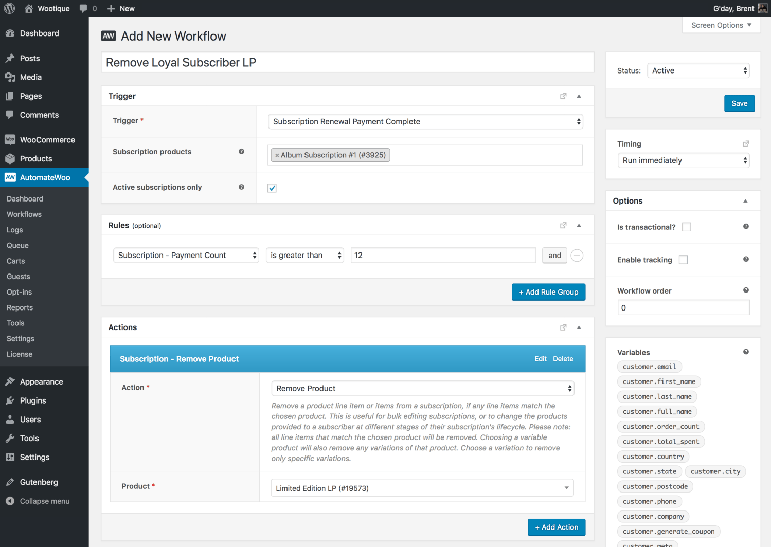 Subscription - Add / Remove Product Actions Documentation - WooCommerce