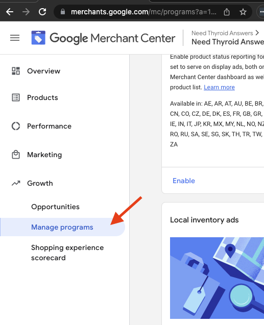 Google Merchant Center Product Ratings program 