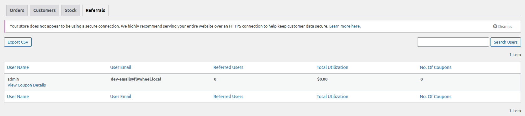 export csv