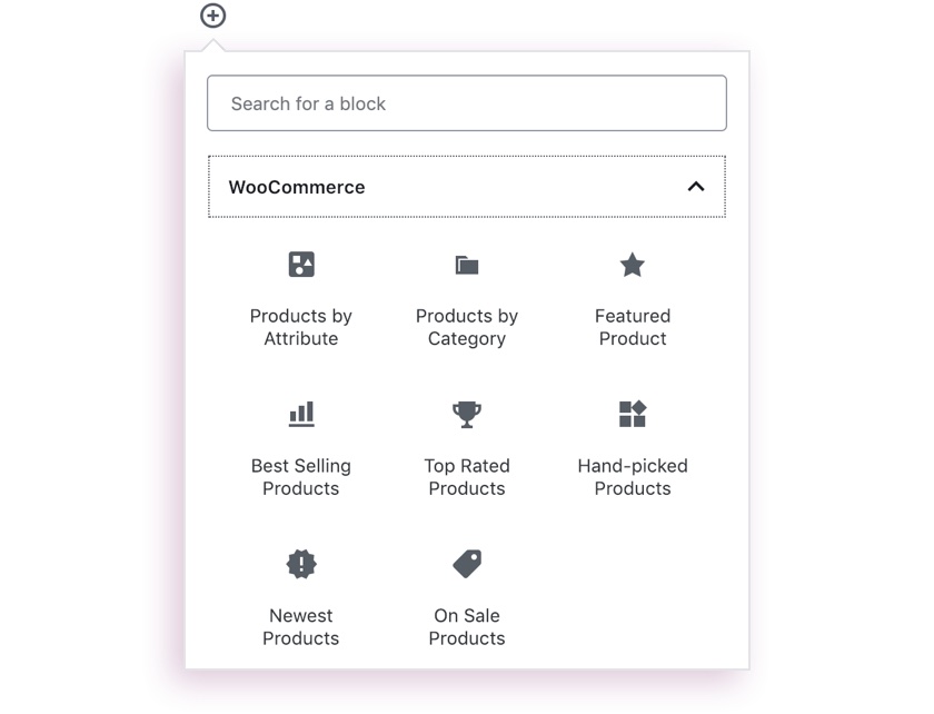 Bloques de productos de WooCommerce.