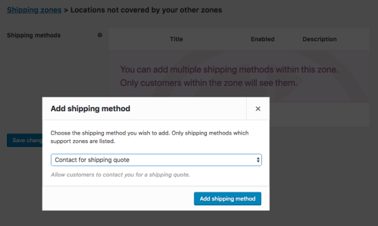 Adding a 'Contact for Shipping Quote' shipping rate