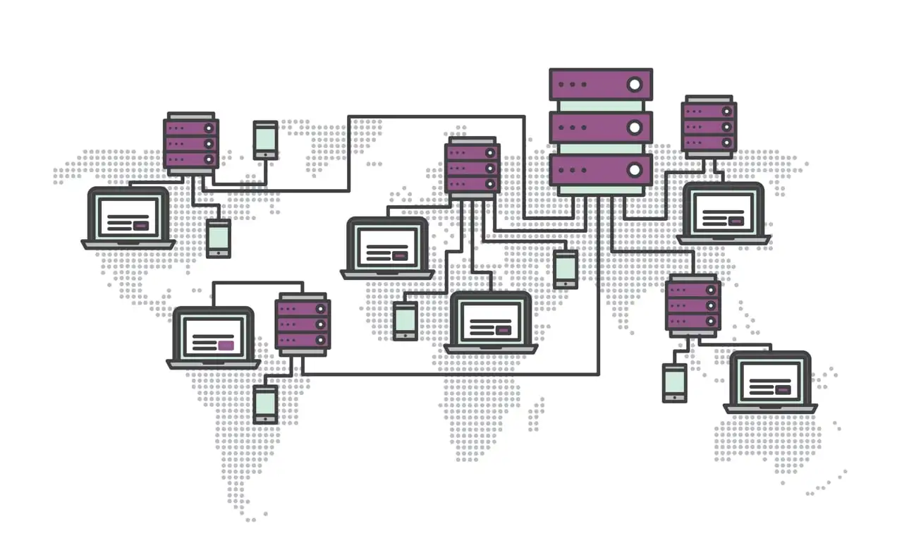 Illustration depicting how a CDN works.