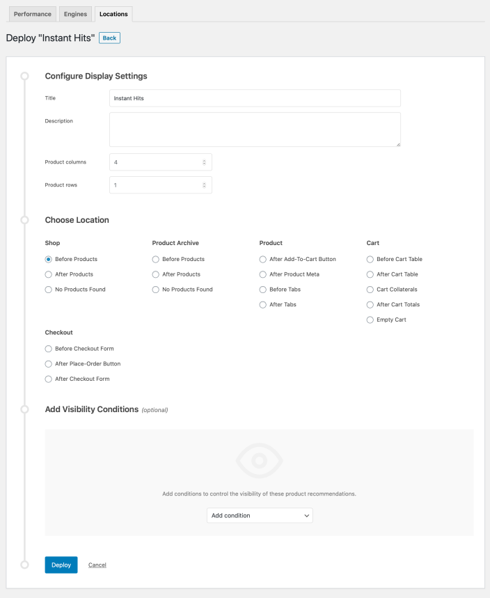 Deploying the "Instant Hits" Engine