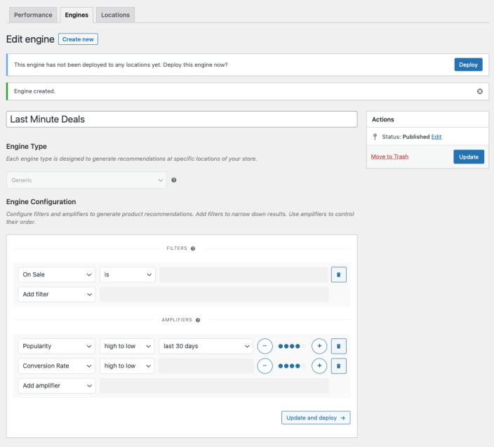 Creating the "Last Minute Deals" Engine.